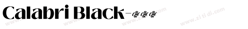 Calabri Black字体转换